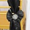 10 Pieces Classic Black Satin Chair Sashes Sleek 8"x108" Event Accessories